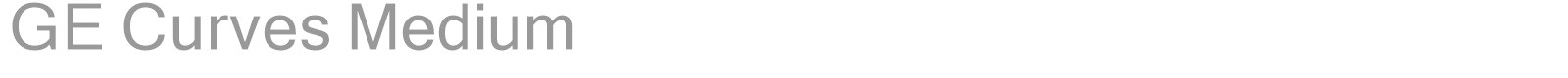 GE Curves Medium font preview